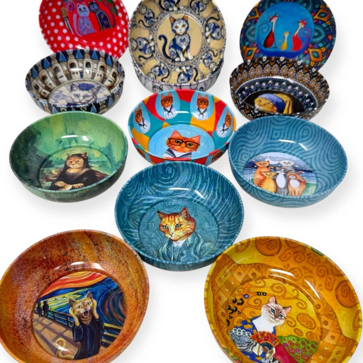 Cat Design Metal Decorative Bowl