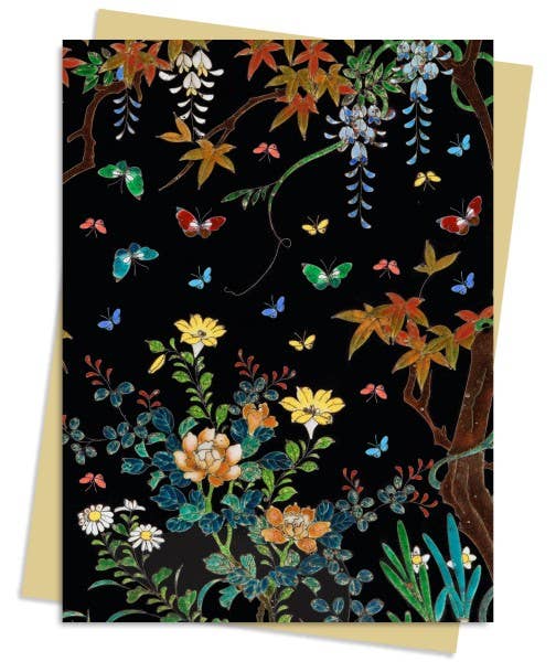 Ashmolean: Cloisonne Casket with Flowers Greeting Card